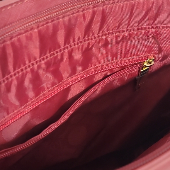 Joy Mangano Red Large Tote Bag Travel - Picture 4 of 4